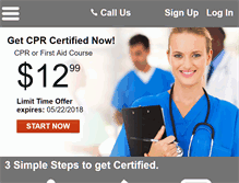 Tablet Screenshot of cpraedcourse.com